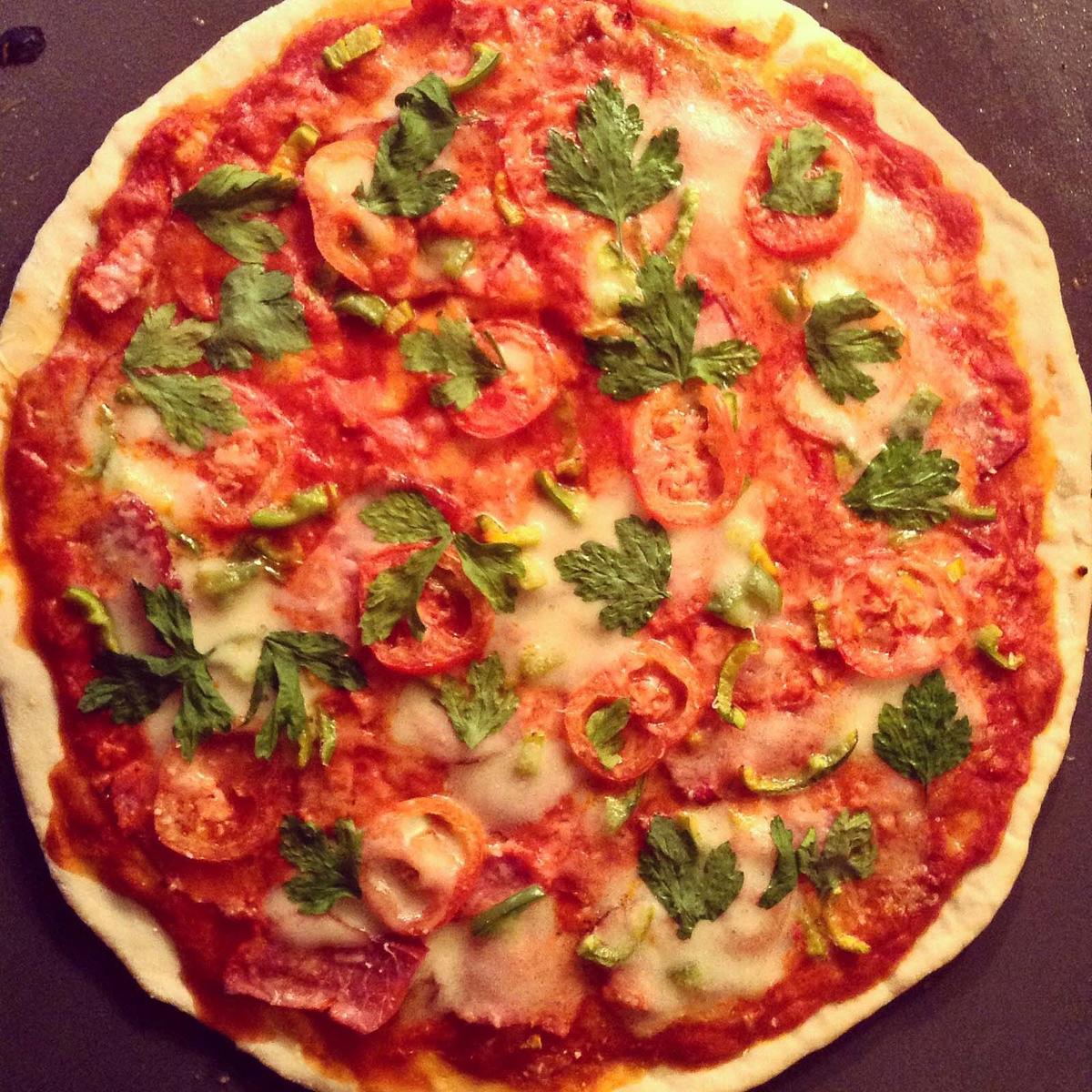 рецепты пиццы мясная с помидорами фото 36
