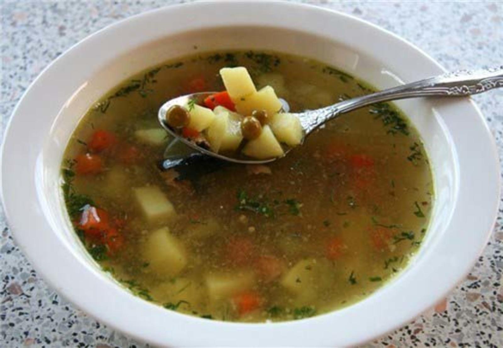 Суп с тунцом консервированным