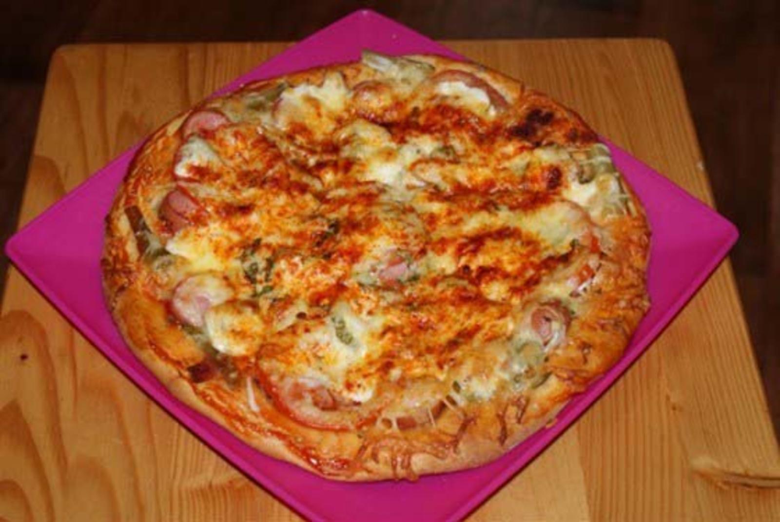 пицца домашняя рецепт приготовления с фото пошагово с колбасой и сыром фото 90