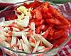 Салат из крабовых палочек с помидорами и чесноком - рецепт с фото, рецепт приготовления в домашних условиях