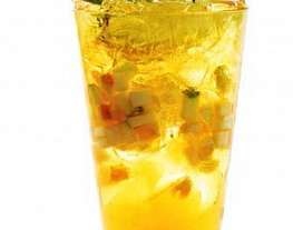 Апельсиновый пунш с джином и цитрусовым льдом