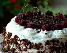 Торт «Черный лес» с вишней и шоколадным кремом