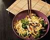 Яичная пшеничная лапша с грибами шиитаке, мисо и жареным салатом - рецепт с фото, рецепт приготовления в домашних условиях