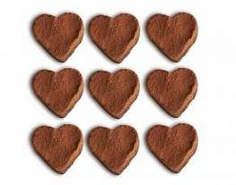 Шоколадные бисквитные сердца
