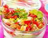 Салат из курицы с помидорами, сладкой кукурузой и сухариками - рецепт с фото, рецепт приготовления в домашних условиях