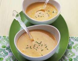 Крем-суп из цветной капусты с чеддером и укропом