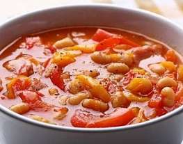 Острый суп с красной фасолью