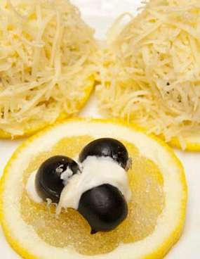 Лимонные ломтики с сыром