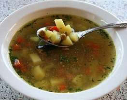 Суп с зеленым горошком