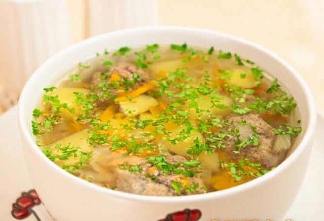 Картофельный суп с фрикадельками, rаhnjatkmysq ceg c ahbrаltkmrаvb
