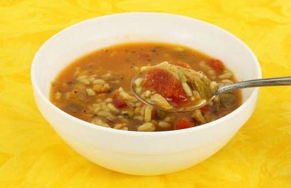 Быстрый суп из индейки с коричневым рисом