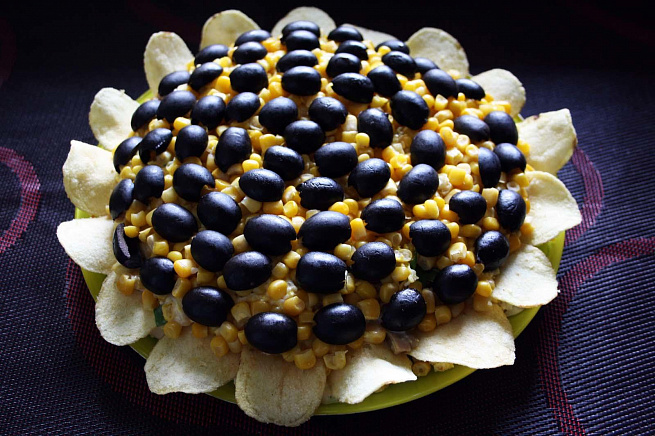 Салат подсолнух - пошаговый рецепт с фото