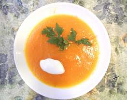 Тыквенный суп-пюре с чесноком
