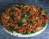 Слоеный грибной салат с колбасой и морковью по‑корейски - рецепт с фото, рецепт приготовления в домашних условиях