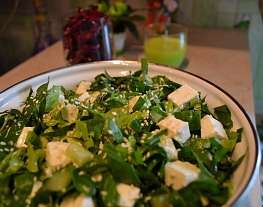Зеленый салат с авакадо