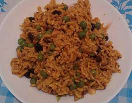 Рис с зеленым горошком (Масала хари матар пулау)