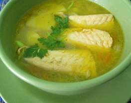 Суп из консервированного лосося