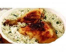 Курица со сметаной и рисом