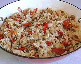Рис жасминовый с овощами и курицей