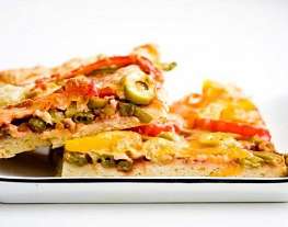 Вегетарианская пицца со стручковой фасолью