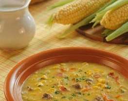 Суп с кукурузой и беконом