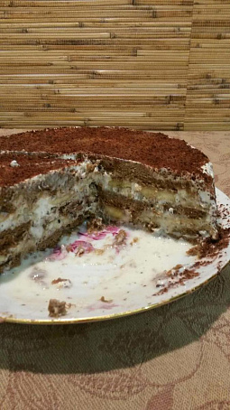 Шоколадно-банановый торт из пряников, ijrjkаlyj-,аyаyjdsq njhn bp ghzybrjd