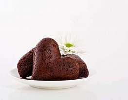 Шоколадное печенье в виде сердец
