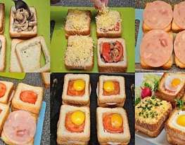 Бутерброды с ветчиной и яйцом к завтраку