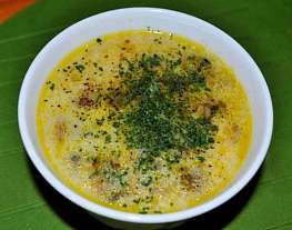 Сырный суп с зеленью