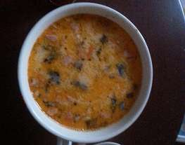 Сырный картофельный суп с морепродуктами