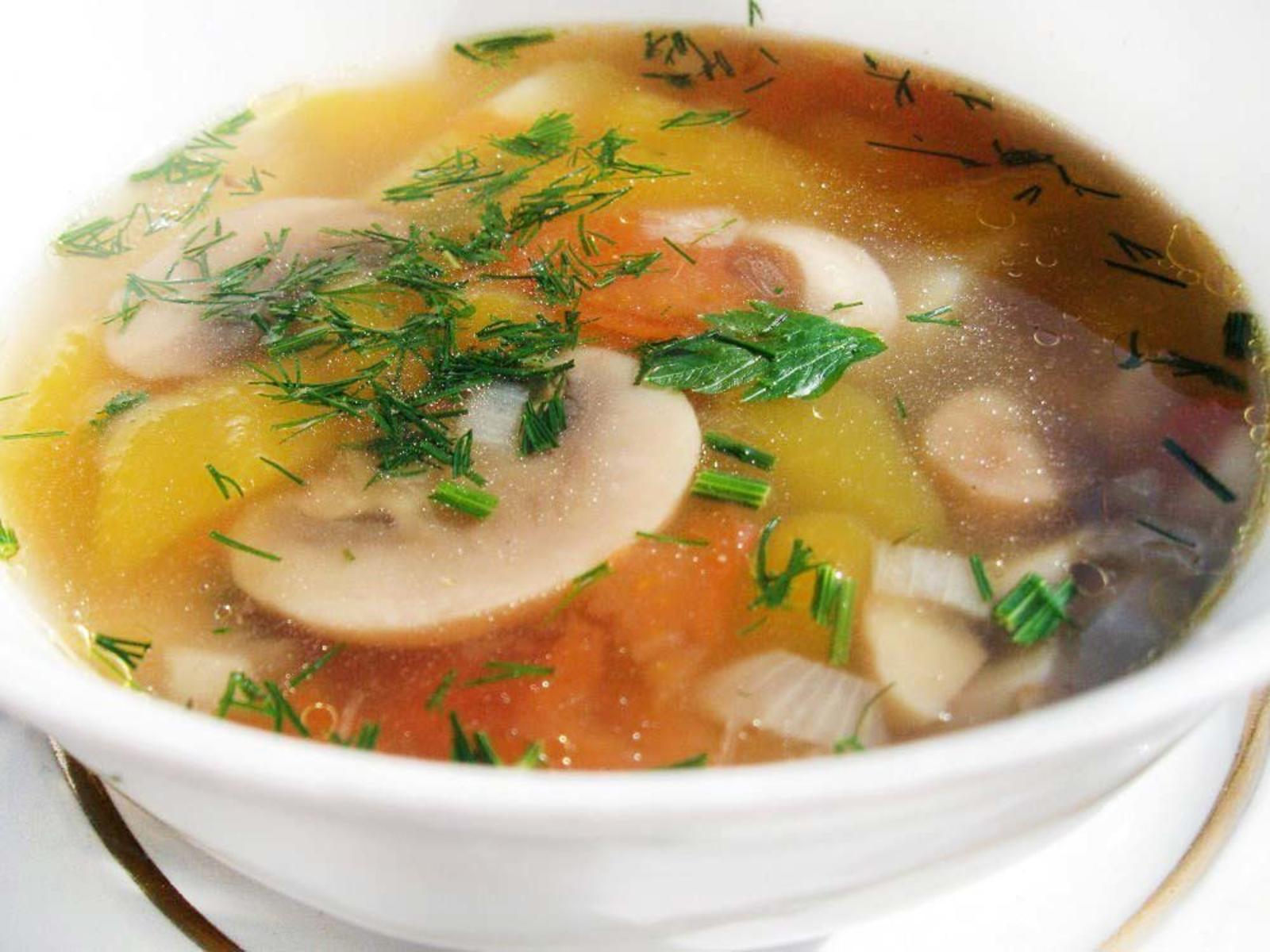 Суп из шампиньоны свежие с картошкой