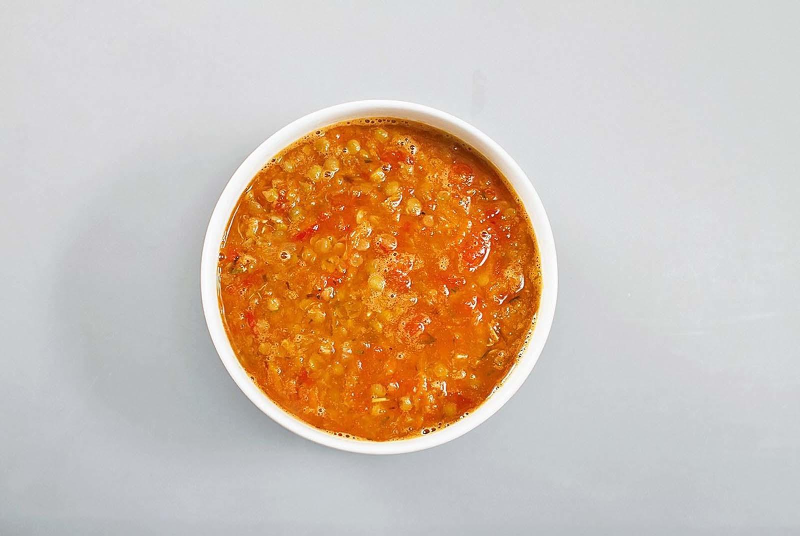 Суп из чечевицы с томатами